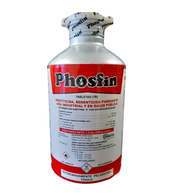 PHOSFIN – INSECTICIDA FUMIGANTE – FRASCO X 500 TABLETAS