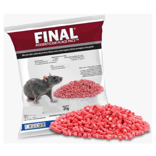 FINAL® PELLETS X CAJA DE 50 SACHETS DE 25 GR – RODENTICIDA - Imagen 2